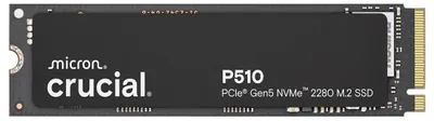 Obrázok produktu pre Crucial P510 SSD, 1 TB, M.2 NVMe PCIe 5.0 x4 Gen5, rýchlosť čítania až 11 000 MB/s, rýchlosť zápisu 9 500 MB/s