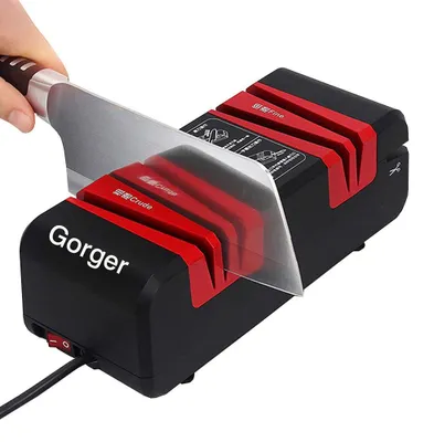Elektrischer Messerschärfer 3-in-1, diamantbeschichtet, rutschfest, 220 V