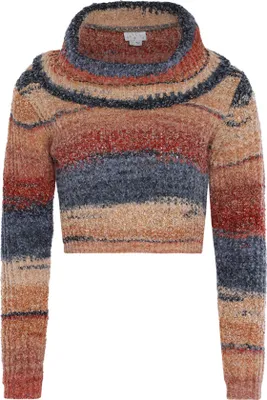 Image de Pull TANUNA pour femmes - marron bleu multicolore, XL/XXL
