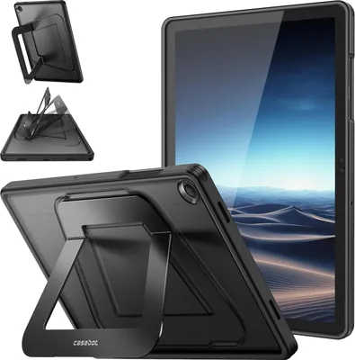 Produktbild von Fintie Hülle mit Metallständer für Samsung Galaxy Tab A11+ Plus 11" 2025 / Tab A9+ Plus 11 Zoll 2023, Stoßfeste Multi-Winkel Betrachtung Tablet Schutzhülle, Schwarz