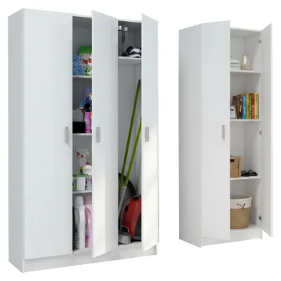 Produktbild von Melegari - Großer Mehrzweckschrank, 168x180 cm Weiß, Modular