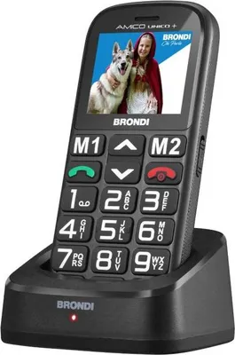Image de Brondi Amico Unico+ Téléphone portable pour les personnes âgées Double SIM Ecran à touches SOS 2"