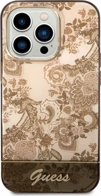 Produktbild von Original GUESS Tasche GUHCP14XHGPLHC passend für iPhone 14 PRO MAX (IML Electro Cam TDJ / ocker)