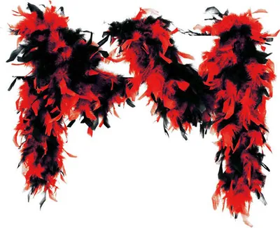 Produktbild von Federschal Federboa schwarz-rot 180cm