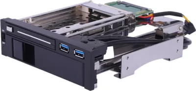 Produktbild von Dual Bay 3,5 "+ 2,5" Zoll SATA III Festplatte HDD & SSD Tray Caddy Interne mobile Rack Enclosure Docking Station mit USB 3.0 Port Hot Swap