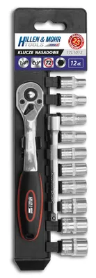 Produktbild von 1/4" Steckschlüsselsatz 12-teilig (Ratschengriff/Verlängerung/Steckschlüssel)