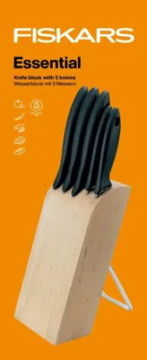 Produktbild von Fiskars 1023782, Schlitzmesserblock, Holz, Holz, Rechteck, 21 cm, 1 Stück(e)