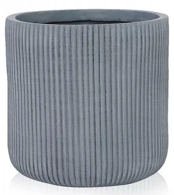 Produktbild von Fiberclay-Übertopf 26 cm Grau, Dekorativer Keramik-Blumentopf für Innenräume