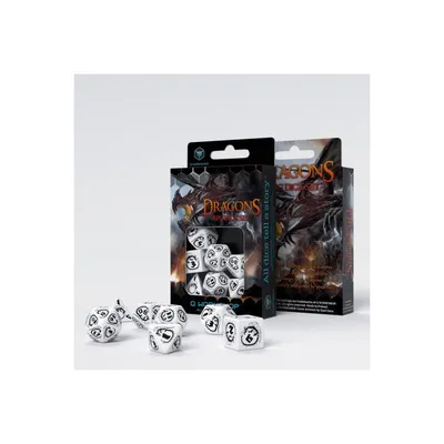 Image de Q-Workshop Dragons - Jeu de dés blancs et noirs (7)