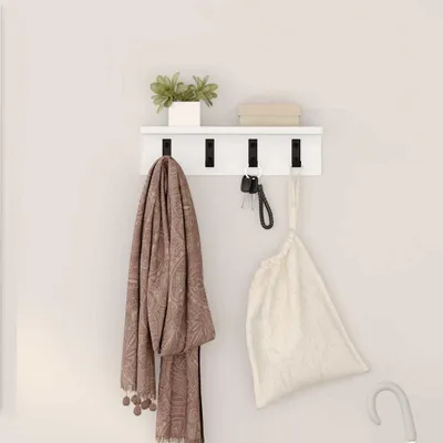 Zdjęcie produktu dla Maison Exclusive – szafka nocna montowana na ścianie Montowana na ścianie Biała 40 x 10,5 x 10,5 cm