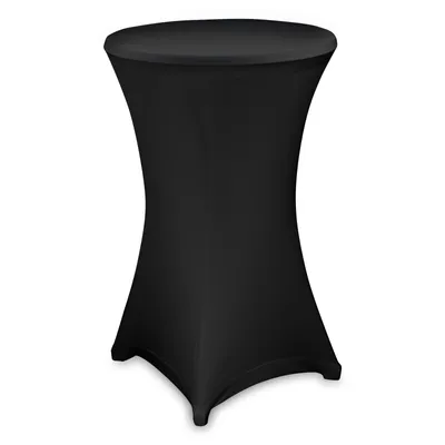 Produktbild von Julido Stehtischhusse Schwarz Ø 80-85cm – Stretch Husse für Hochzeit, Party & Event