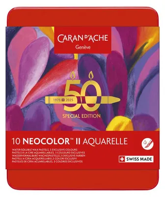 Produktbild von CARAN D'ACHE Aquarell-Wachsmalstift NEOCOLOR II "Pop" 10 Stifte