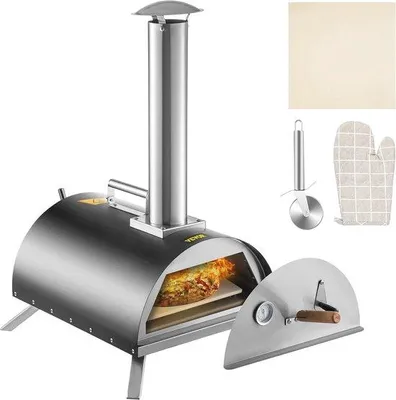 Productafbeelding van Famanu Draagbare Pizzaoven voor Buiten - Houtoven voor perfecte pizza's tot 800 °C