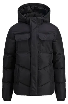 Produktbild von Jack & Jones 12279815_2161_164, Puffer, Uni, Erwachsener, Reißverschluss, Polyester, Schwarz