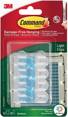 Immagine prodotto di Command 17017CLR-AWES Staffe per illuminazione esterna 16pk WI2925 (Taglia unica) (Un colore)