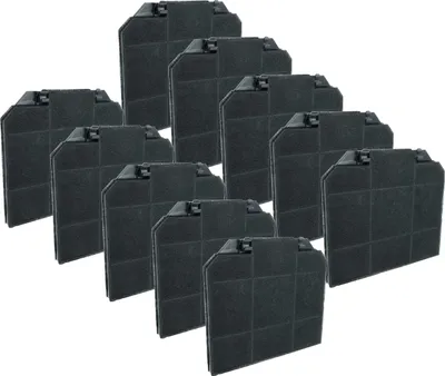 Produktbild von vhbw 10x Aktivkohlefilter Ersatz für Europart 804390 für Dunstabzugshaube - 26,5 x 23,7 x 1,6 cm