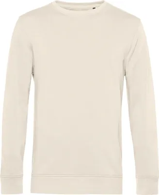 Produktbild von B&C Herren Pullover Rundhals Pulli Langarmshirt Sweater Sweatshirt, Größe:S, Farbe:Off White