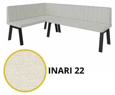 Produktbild von Eckbank Akiko Metal A -128x196-Links-Inari22- Stoff|Eckbankgruppe für Ihrem Esszimmer|Küche|modern|Sitzecke|Essecke