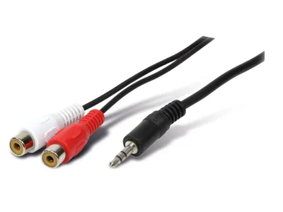 Obrázek produktu pro LogiLink audio kabel 3,5 mm 3 pin/M na 2 x RCA/F černý 5 m