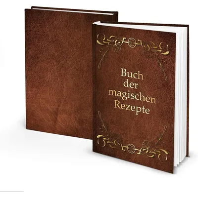 Produktbild von Leeres Kochbuch - Buch der magischen Rezepte - braun gold DIN A5
