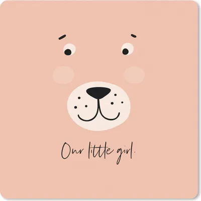Produktbild von MuchoWow® Mauspad Mousepad Zitate - Unser kleines Mädchen - Baby - Sprichwörter - Kinder - Kinder - Mädchen 20x20 cm - Mousepads - Maus Mat - Pad - Mausunterlage - Desk Mat - Bureauartikeln