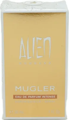 A product box for Mugler Alien Goddess Intense Eau de Parfum.