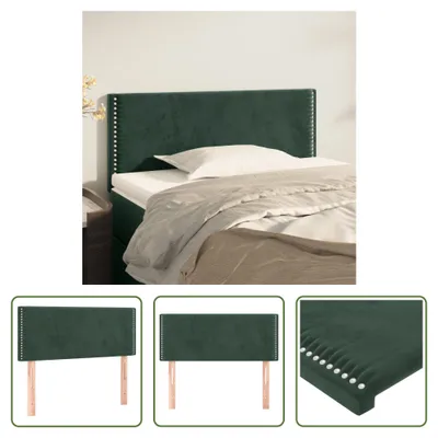 Produktbild von The Living Store Kopfteil Dunkelgrün 80x5x78/88 cm Samt