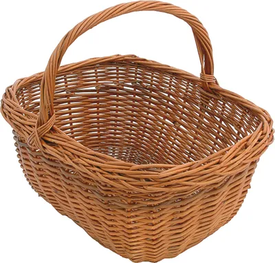 Produktbild von Robuster Rattan Korb zum Pilzesammeln, ideal für Wald und Natur, mit Tragegriff