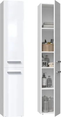 Produktbild von Badezimmerschrank NEL II 31x30x174 cm  weiß  glänzend