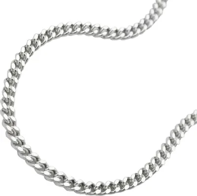 Produktbild von 2mm Panzerkette Kette Collier Halskette 925 Silber diamantiert 50cm Silberkette