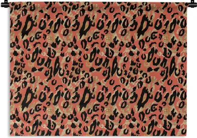 Produktbild von MuchoWow® Wandteppich Wandbehang Tiermuster - Panther - Rosa 150x112 cm Tapisserie Dekoration Wandtuch - Wanddecke - Wandteppiche
