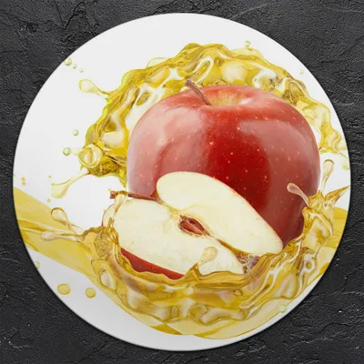 Produktbild von Glas-Herdabdeckplatten Glaskeramikkochfeld-Abdeckung Spritzschutz Glas Runden Schneidebrett fi40 cm - Obst Splash
