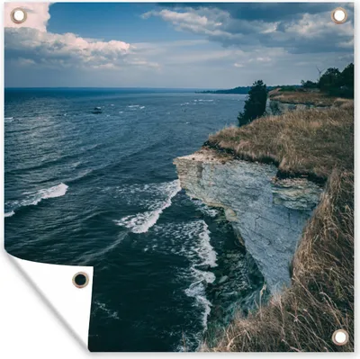 Produktbild von MuchoWow® 50x50 cm Outdoor-Poster Gartendeko Sichtschutz Garten Poster für den Garten  Estland - Natur - Meer