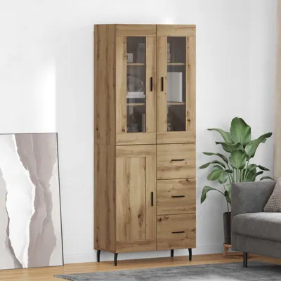 Produktbild von vidaXL Highboard 2 stk. Artisan-Eiche 69,5 x 34 x 180 cm Holzwerkstoff