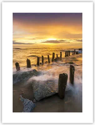 Produktbild von Poster - Poster ohne Rahmen - baltisch meer Mole Landschaft - 30x40 cm - Wand Bild - Wanddeko - Wandbilder - Kunstposter - Wandposter - Bilder - Kunstdruck - Wandbild - P2XPA30x40-3092