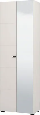 Image de Azzano - Garde-robe 2 Portes, 64x194h cm Blanc, Porte-manteaux