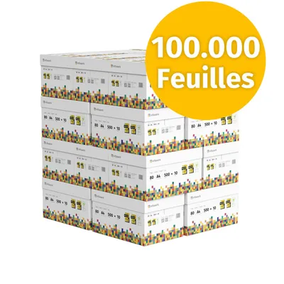 Image de Infowerk Papier d'impression Papier de copie 100000 feuilles 200 x 500 A4 80 g Premium White  PEFC
