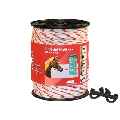 Obrázok produktu pre Lano Kerbl Top Line Plus, 200 m, 6 mm, 6x0,30 TriCond, bielo-červené