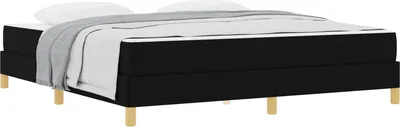 Immagine prodotto di Letto a molle con materasso Nero 180 x 200 cm Tessuto