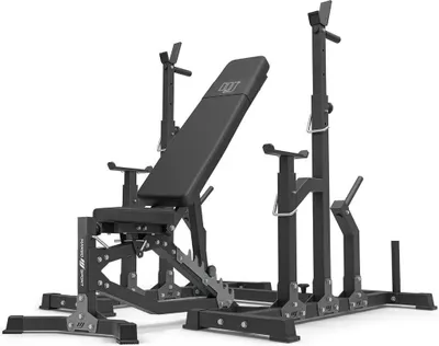 Immagine prodotto di Marbo Sport - Set MS11_2.0 | Panca pesi regolabile su due lati + supporti regolabili