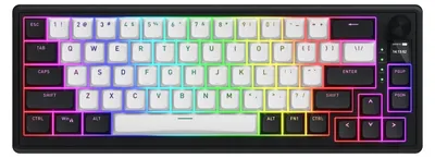 Image de HATOR Skyfall 65 MAG ULTIMA 8K sans fil, filaire et sans fil, USB + RF sans fil + Bluetooth, commutateur magnétique-mécanique, QWERTY, LED RGB, noir, blanc