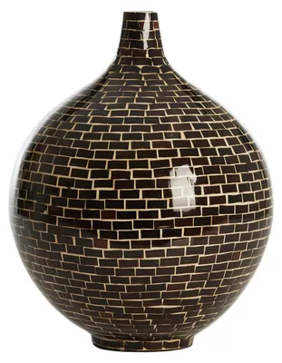 Immagine prodotto di Vaso ELORZA in bambù marrone scuro naturale – Ø28x35 cm