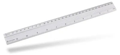 Immagine prodotto di D.RECT 30 cm righello in alluminio | per scuola ufficio casa | argento