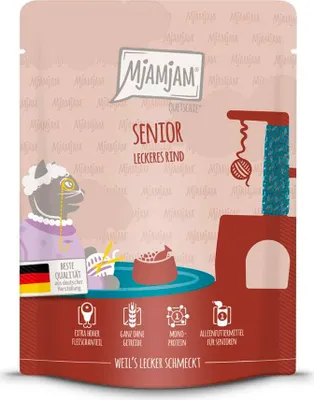 Produktbild von MjAMjAM Cat - Senior Pouch 6x300g  |  Rind