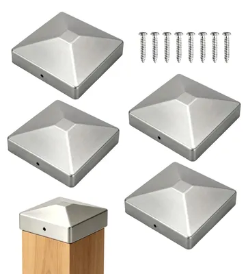 Imagen del producto de Tapas para postes de plástico, 12x12 cm, juego de 4 unidades, para jardín y vallas