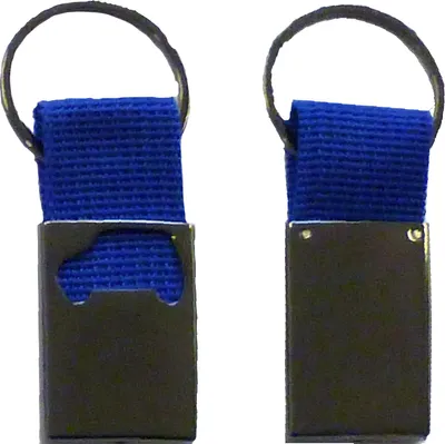Produktbild von Metall-Schlüsselanhänger "Auto" / Farbe: schwarz-blau