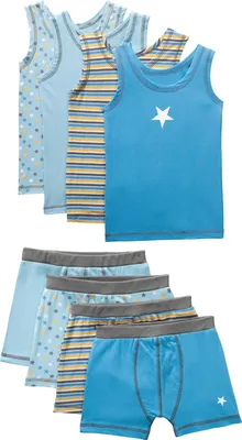 Produktbild von Erwin Müller Jungen-Unterwäsche-Set 8-teilig blau/gelb 134 / 140