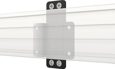 Image de B-Tech Wall Mounting Bracket for System X Rail Mounting, BT8390-WFK2_B (System X Rail Mounting Bracket - 19mm, Bracket, Black, 126 mm, 19 mm, 178 mm, 4.9)