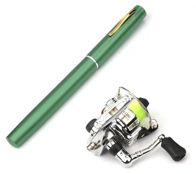 Produktbild von 1 Mt / 1,4 Mt Tasche Faltbare Angelrolle Combo Mini Pen Angelrute Kit Teleskop Angelrute Spinnrolle Combo Kit