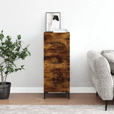 Image de Maison Exclusive - Buffet en chêne fumé 34,5 x 34 x 90 cm Matériau dérivé du bois